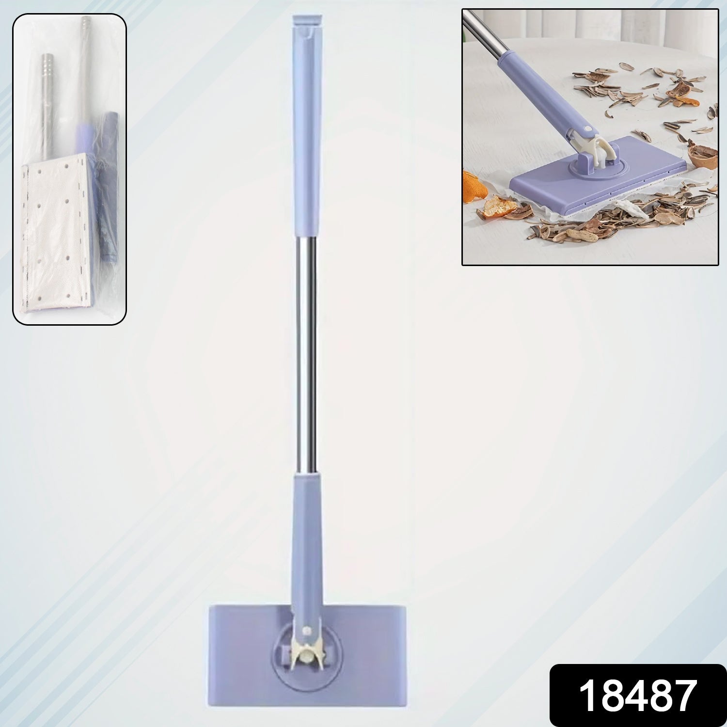 Automatic Cloth Changing Mini Mop with Push Pull Cloth Changing Handle (1 Pc) Automatic Cloth Changing Mini Mop with Push Pull Cloth Changing Handle (1 Pc)